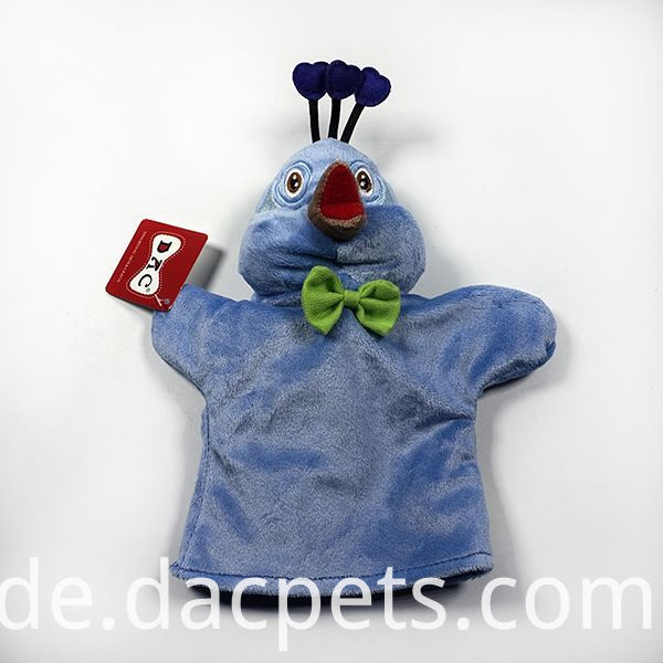 Pfau Handpuppe peacock hand puppet